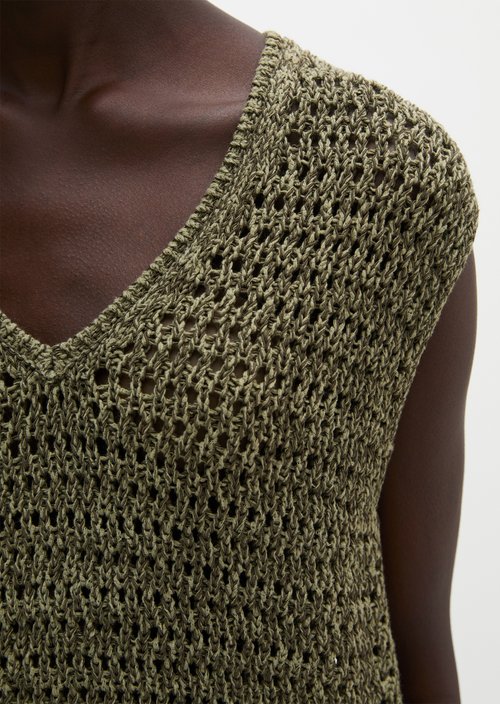Net sweater slim — Medium Green