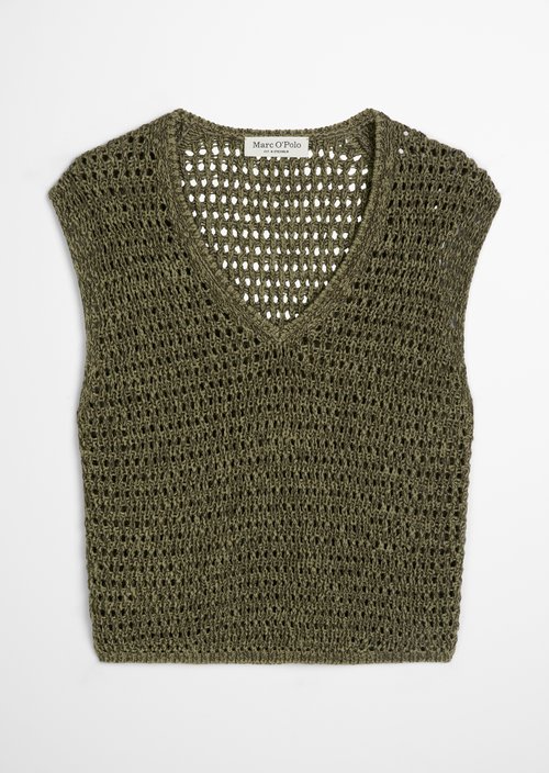 Net sweater slim — Medium Green