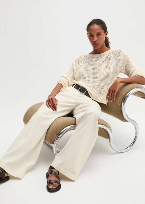 Sweater loose — White Cotton