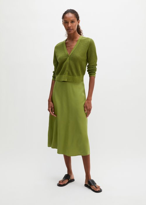 Ajour cardigan regular — Shaded Fern