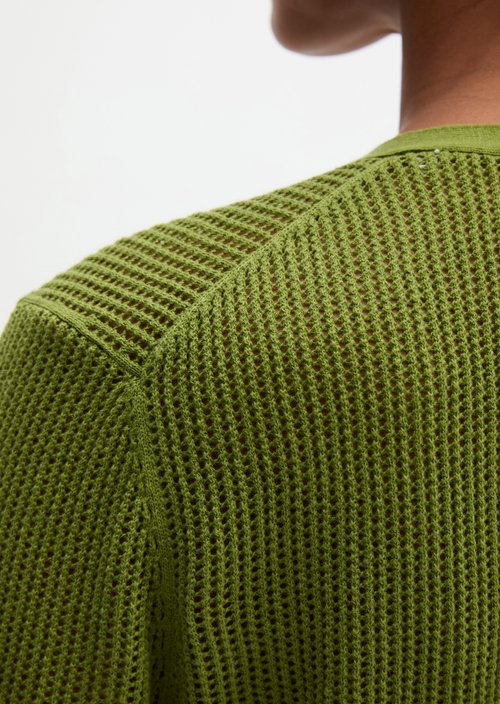 Ajour cardigan regular — Shaded Fern