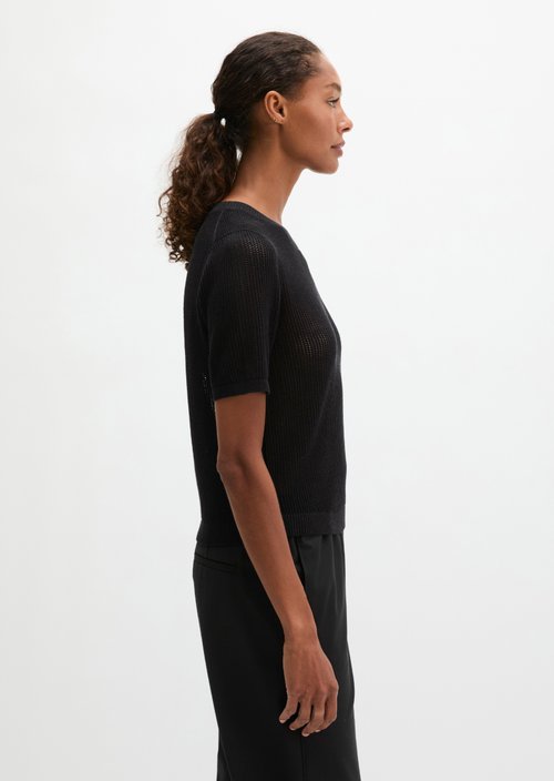 Ajour sweater regular — Black