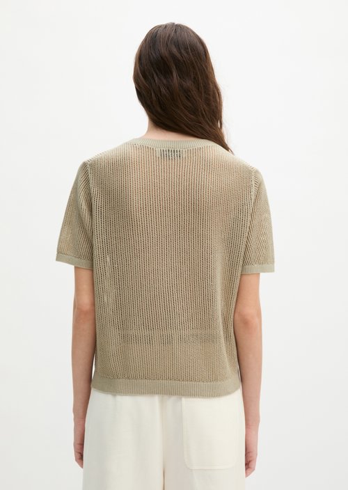 Ajour sweater regular — Linen Beige