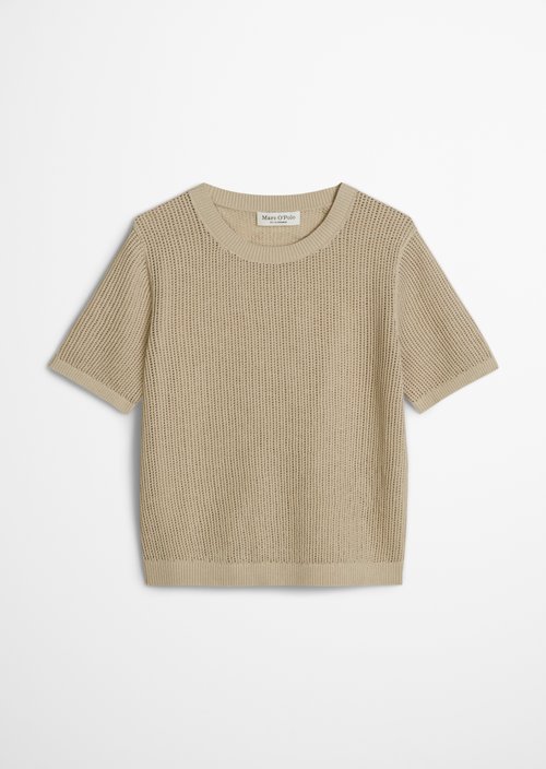 Ajour sweater regular — Linen Beige
