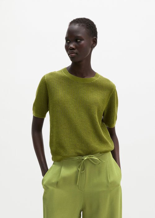Ajour sweater regular — Shaded Fern