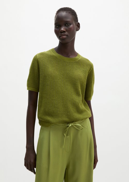 Ajour sweater regular — Shaded Fern