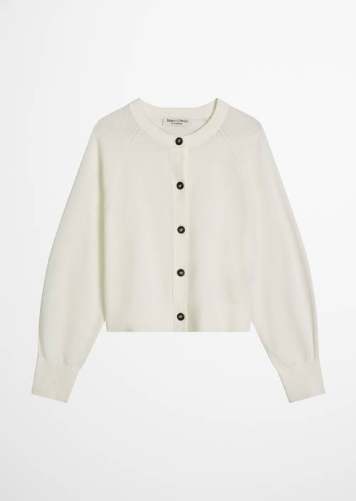 Cardigan oversized White Cotton in isolated view without model