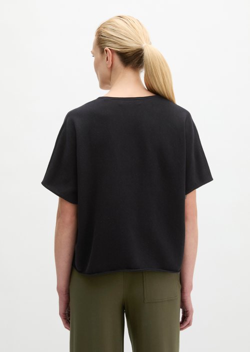 Short sleeve sweater loose — Black