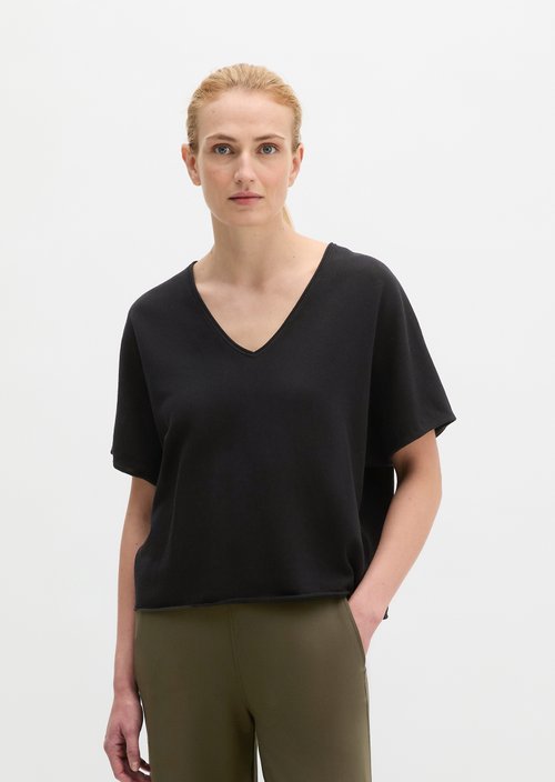 Short sleeve sweater loose — Black