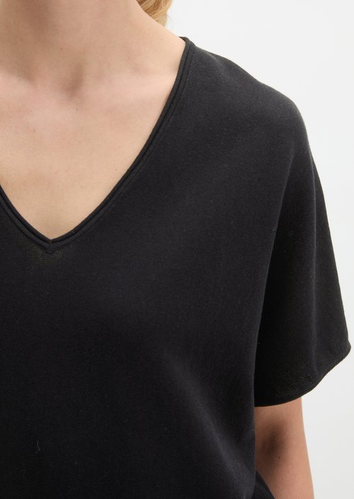 Short sleeve sweater loose — Black