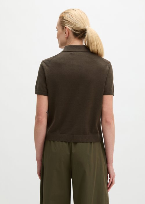 Regular polo-style cardigan — Mossy Earth