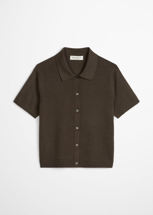 Regular polo-style cardigan — Mossy Earth