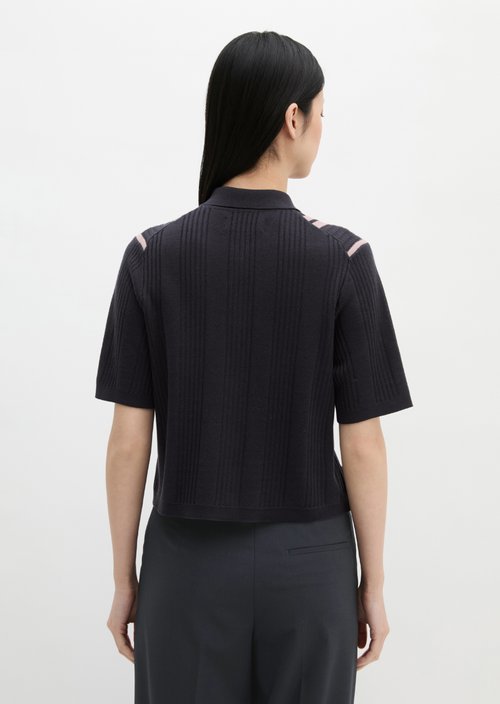 Short-Sleeve Cardigan from the Travel Collection — Dark Blue