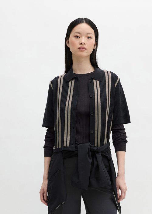 Short-Sleeve Cardigan from the Travel Collection — Dark Blue