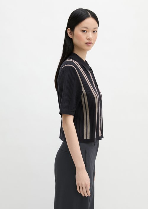Short-Sleeve Cardigan from the Travel Collection — Dark Blue