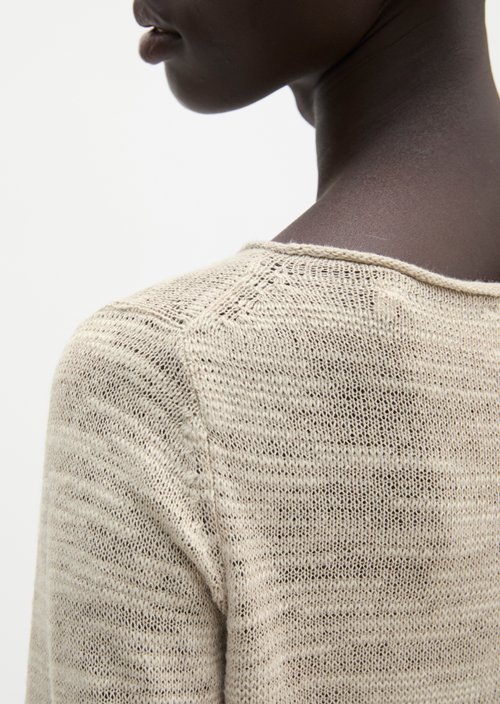 Slub sweater slim — Linen Beige