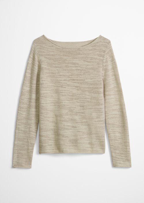 Slub sweater slim — Linen Beige