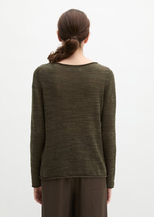 Slub sweater slim — Mossy Earth