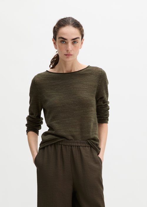 Slub sweater slim — Mossy Earth