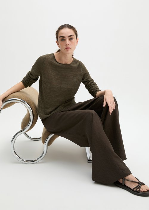 Slub sweater slim — Mossy Earth
