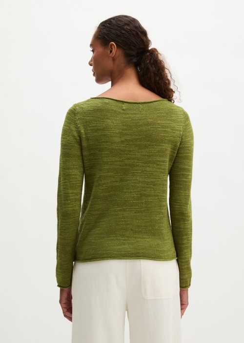 Slub sweater slim — Shaded Fern