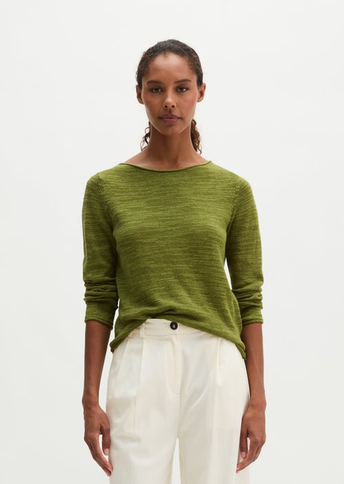 Slub sweater slim — Shaded Fern