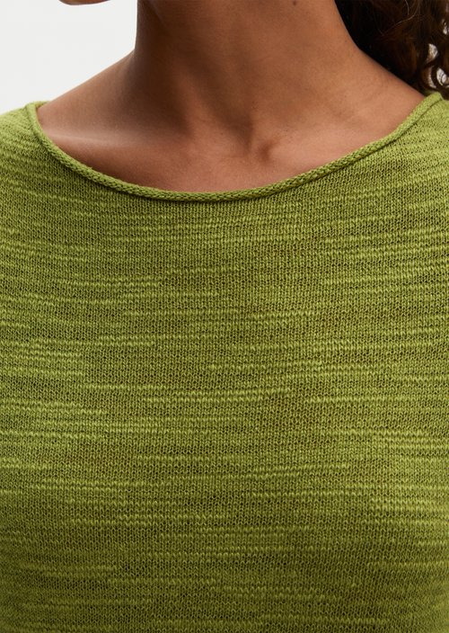 Slub sweater slim — Shaded Fern