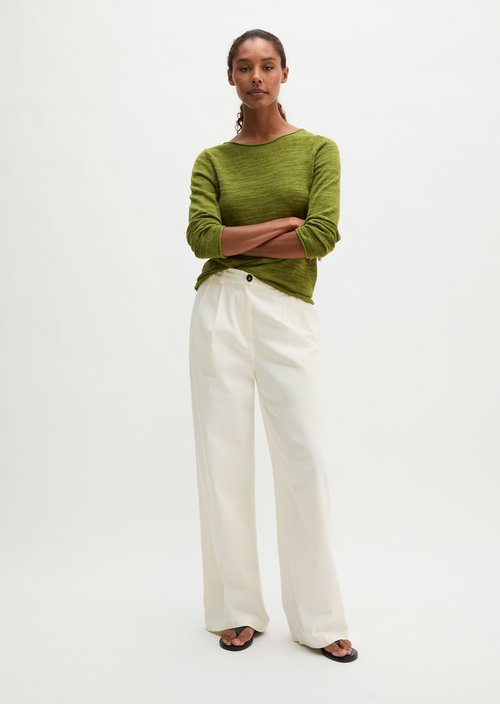 Slub sweater slim — Shaded Fern
