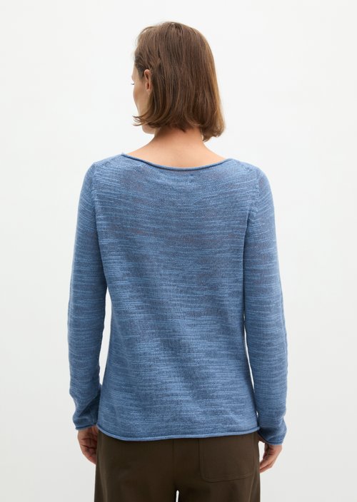 Slub sweater slim — Provincial Blue