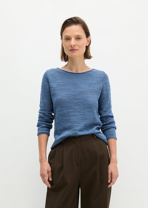 Slub sweater slim — Provincial Blue