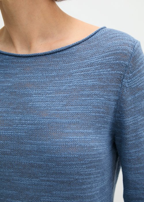 Slub sweater slim — Provincial Blue