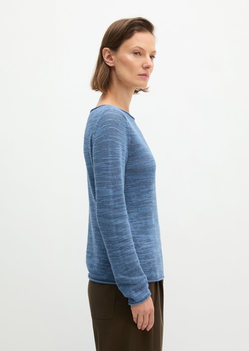 Slub sweater slim — Provincial Blue