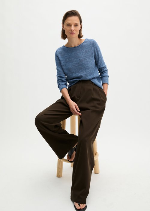 Slub sweater slim — Provincial Blue