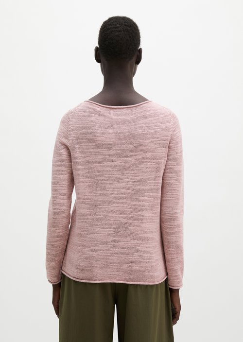 Slub sweater slim — Mild Rose