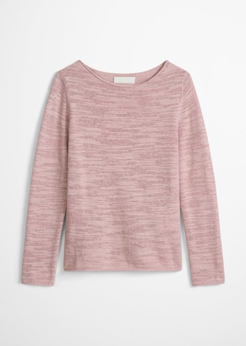 Slub sweater slim — Mild Rose