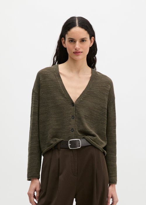Slub cardigan loose — Mossy Earth