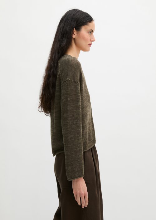 Slub cardigan loose — Mossy Earth