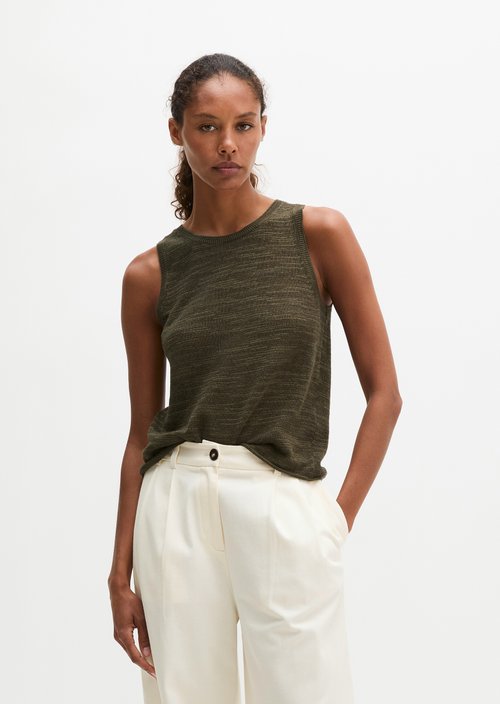 Sleeveless slub sweater regular — Mossy Earth