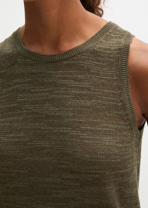 Sleeveless slub sweater regular — Mossy Earth