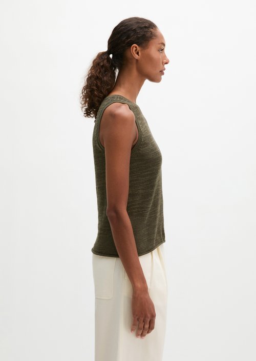 Sleeveless slub sweater regular — Mossy Earth