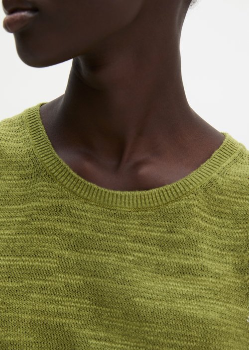 Sleeveless slub sweater regular — Shaded Fern