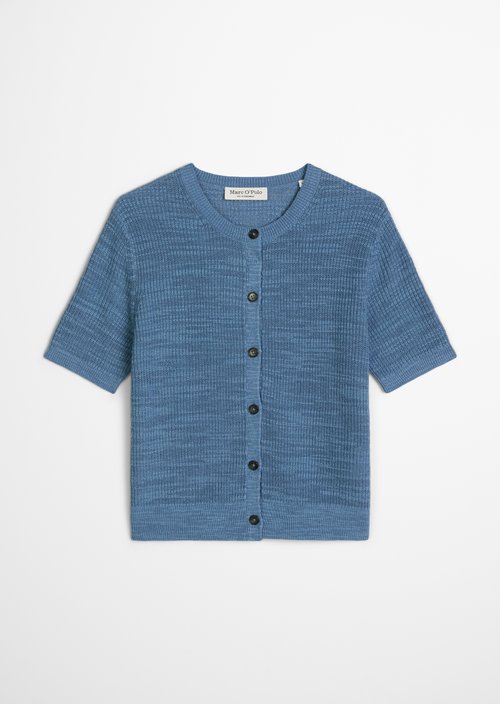 Slub cardigan loose — Provincial Blue
