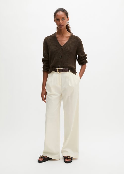 V-neck cardigan relaxed — Mossy Earth