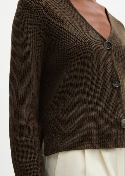 V-neck cardigan relaxed — Mossy Earth
