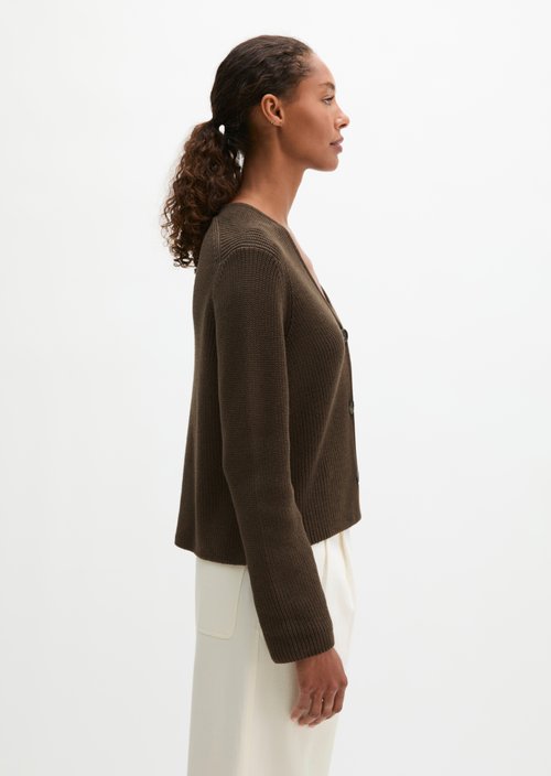 V-neck cardigan relaxed — Mossy Earth