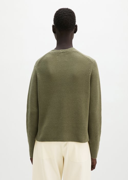 V-neck cardigan relaxed — Pure Sage