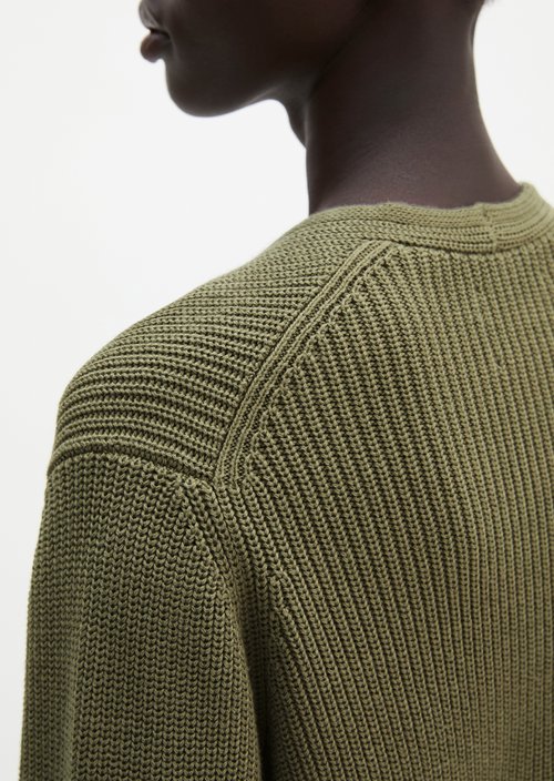 V-neck cardigan relaxed — Pure Sage