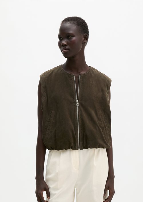 Leather vest regular — Mossy Earth