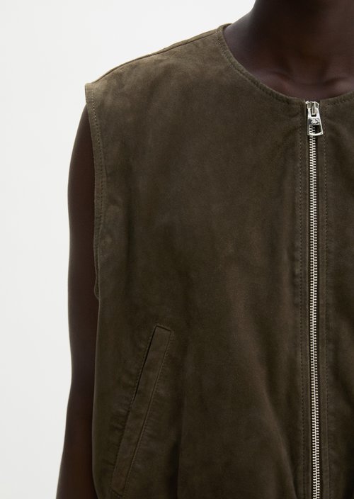 Leather vest regular — Mossy Earth