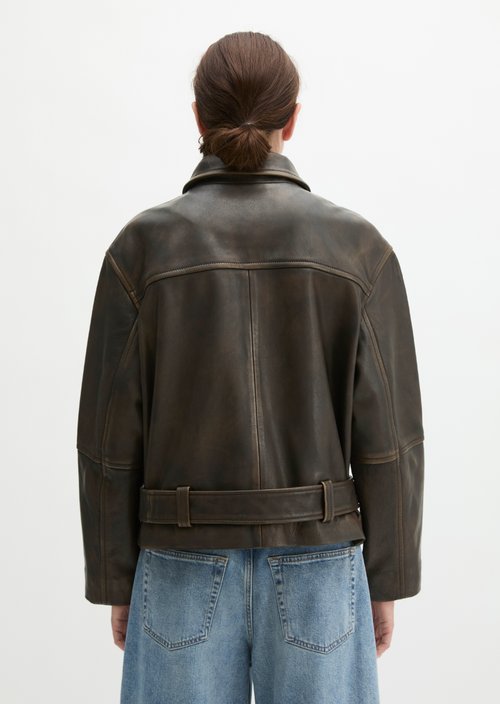 Leather jacket relaxed — Mossy Earth